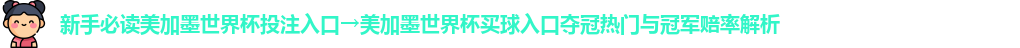 新手必读美加墨世界杯投注入口→美加墨世界杯买球入口夺冠热门与冠军赔率解析